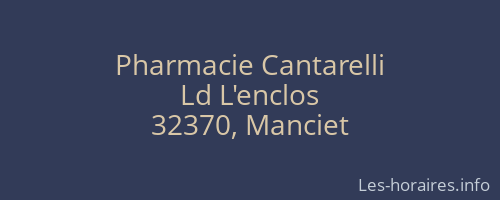 Pharmacie Cantarelli