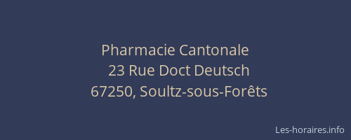 Pharmacie Cantonale