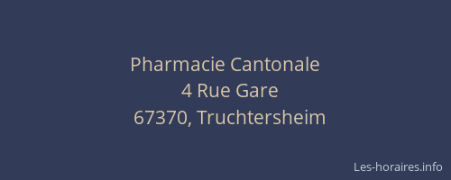 Pharmacie Cantonale
