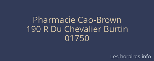 Pharmacie Cao-Brown