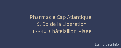 Pharmacie Cap Atlantique