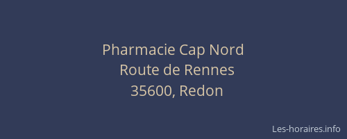 Pharmacie Cap Nord