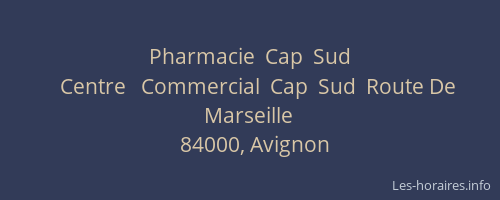 Pharmacie  Cap  Sud