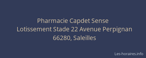 Pharmacie Capdet Sense