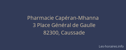 Pharmacie Capéran-Mhanna
