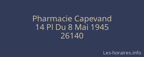 Pharmacie Capevand