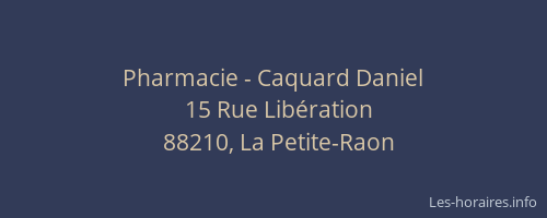 Pharmacie - Caquard Daniel