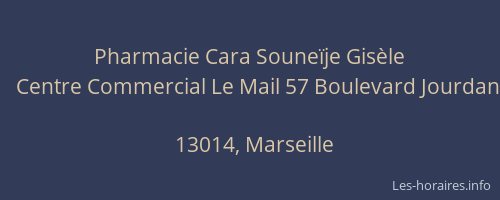 Pharmacie Cara Souneïje Gisèle