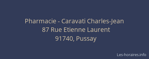 Pharmacie - Caravati Charles-Jean