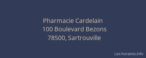 Pharmacie Cardelain