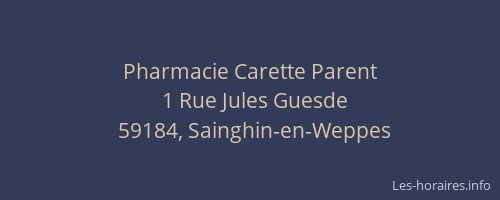 Pharmacie Carette Parent