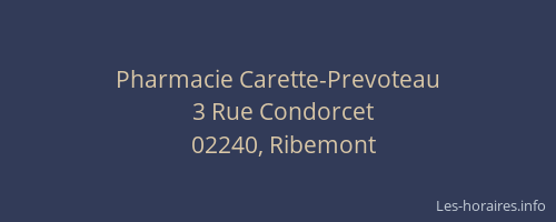 Pharmacie Carette-Prevoteau