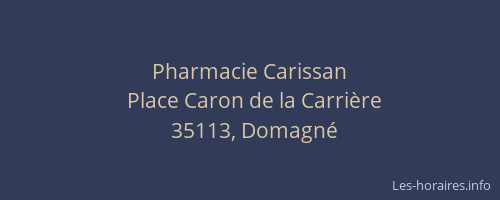 Pharmacie Carissan