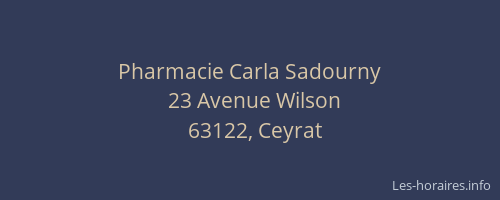Pharmacie Carla Sadourny