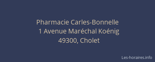 Pharmacie Carles-Bonnelle