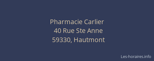 Pharmacie Carlier