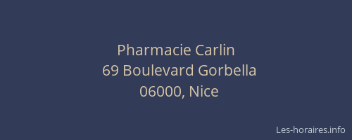 Pharmacie Carlin