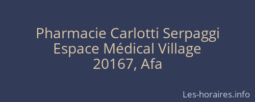 Pharmacie Carlotti Serpaggi