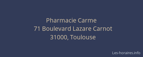 Pharmacie Carme