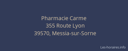 Pharmacie Carme