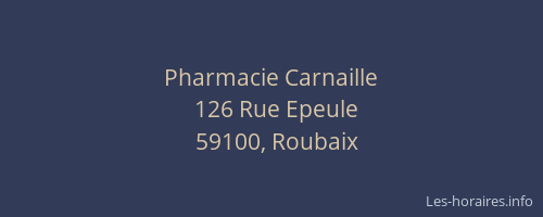 Pharmacie Carnaille