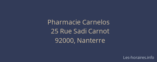 Pharmacie Carnelos