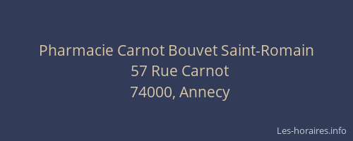 Pharmacie Carnot Bouvet Saint-Romain