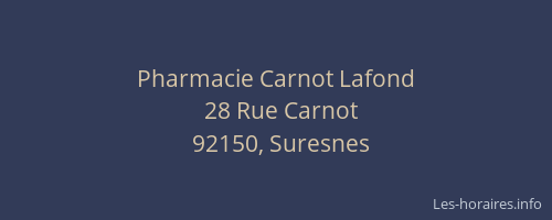 Pharmacie Carnot Lafond