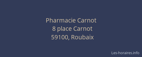 Pharmacie Carnot