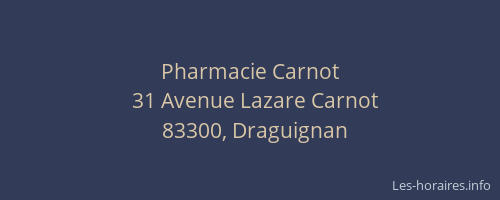 Pharmacie Carnot