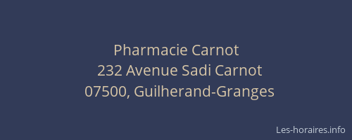 Pharmacie Carnot