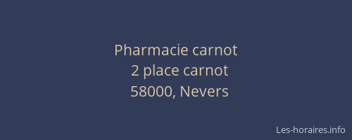 Pharmacie carnot