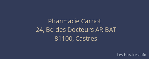 Pharmacie Carnot