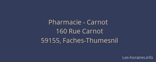 Pharmacie - Carnot