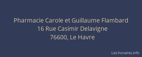 Pharmacie Carole et Guillaume Flambard