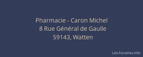 Pharmacie - Caron Michel