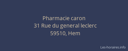 Pharmacie caron