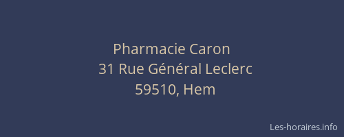 Pharmacie Caron