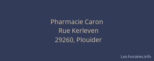 Pharmacie Caron