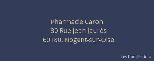 Pharmacie Caron