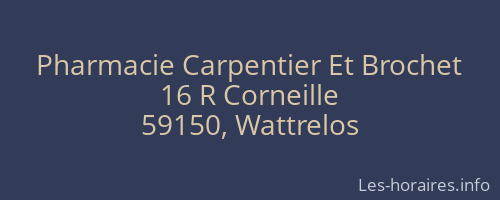 Pharmacie Carpentier Et Brochet