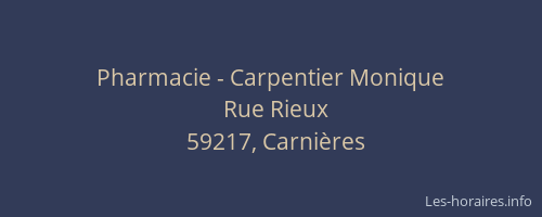 Pharmacie - Carpentier Monique