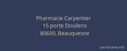 Pharmacie Carpentier