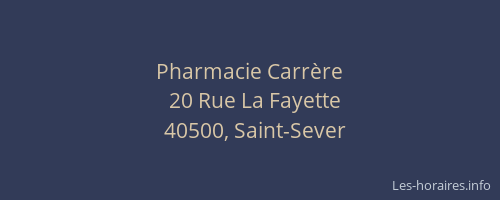 Pharmacie Carrère