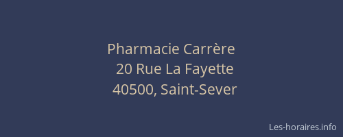 Pharmacie Carr&egrave;re