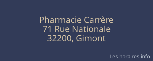 Pharmacie Carrère
