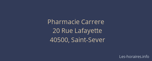 Pharmacie Carrere