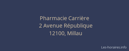 Pharmacie Carrière