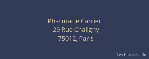 Pharmacie Carrier