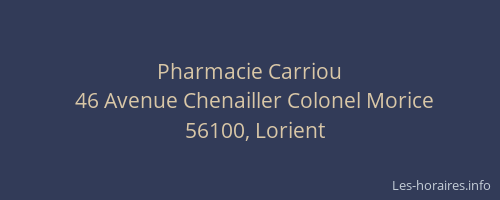 Pharmacie Carriou